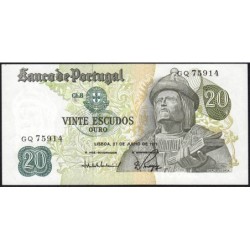 Portugal - Pick 173_b1 - 20 escudos - Série GQ - 21/06/1971 - Etat : NEUF