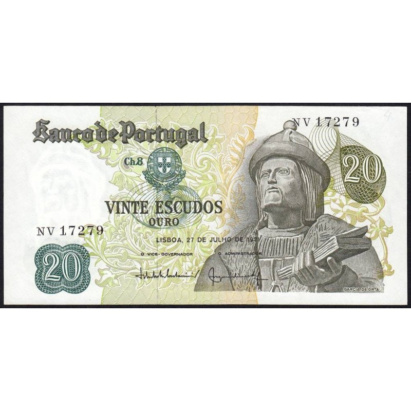 Portugal - Pick 173_b2 - 20 escudos - Série NV - 21/06/1971 - Etat : pr.NEUF