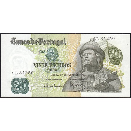 Portugal - Pick 173_b5 - 20 escudos - Série SL - 21/06/1971 - Etat : pr.NEUF