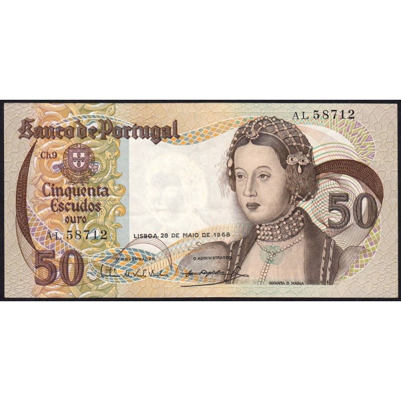 Portugal - Pick 174a_2 - 50 escudos - Série AL - 28/05/1968 - Etat : SUP