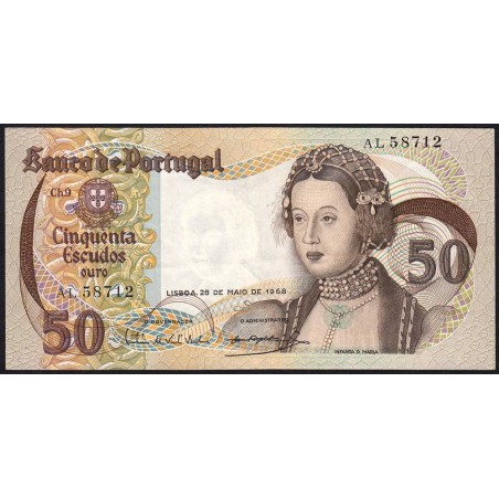 Portugal - Pick 174a_2 - 50 escudos - Série AL - 28/05/1968 - Etat : SUP