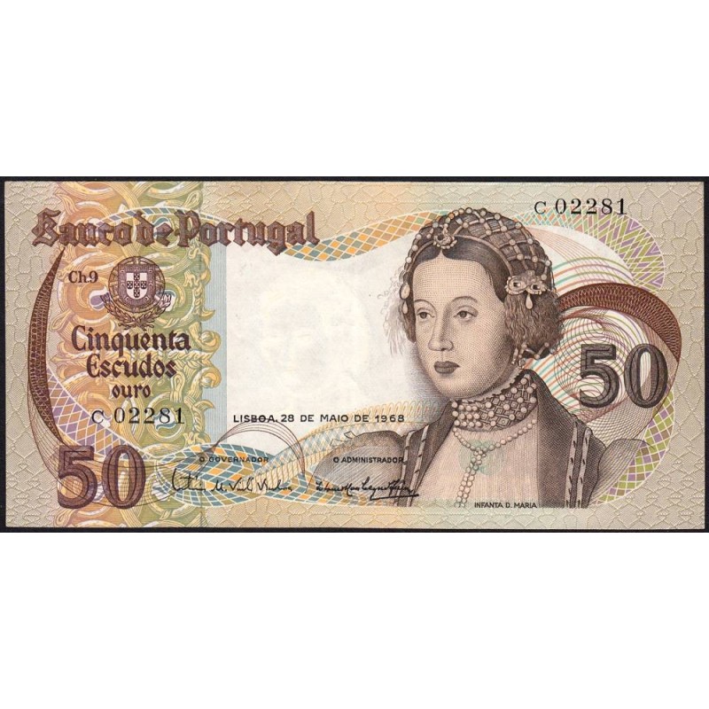 Portugal - Pick 174a_6 - 50 escudos - Série C - 28/05/1968 - Etat : SUP