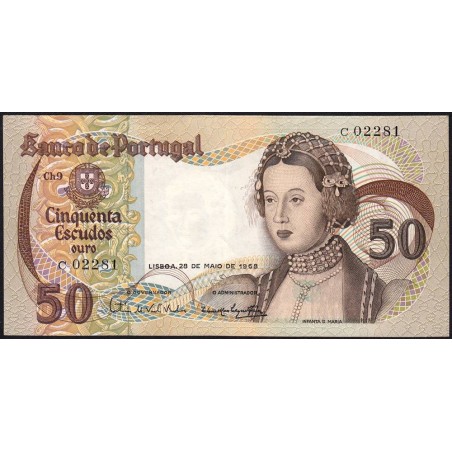 Portugal - Pick 174a_6 - 50 escudos - Série C - 28/05/1968 - Etat : SUP