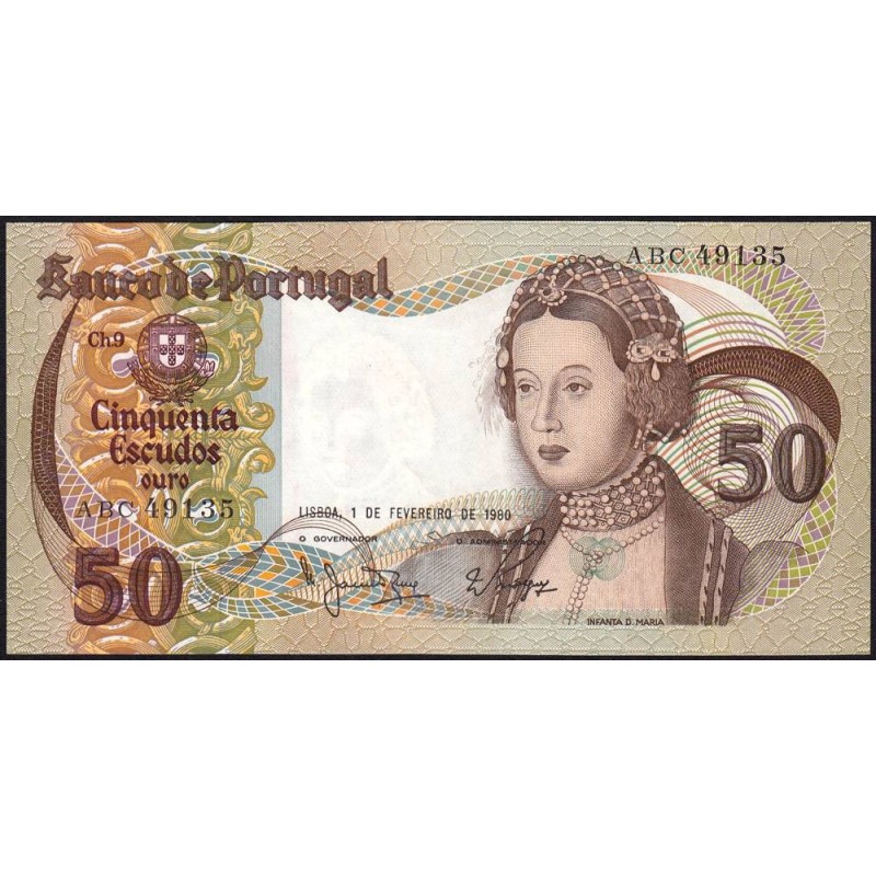 Portugal - Pick 174b_1 - 50 escudos - Série ABC - 01/02/1980 - Etat : NEUF