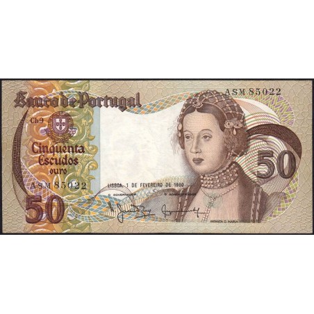 Portugal - Pick 174b_2 - 50 escudos - Série ASM - 01/02/1980 - Etat : TTB+