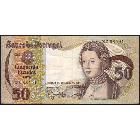 Portugal - Pick 174b_3 - 50 escudos - Série XZ - 01/02/1980 - Etat : TB