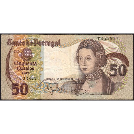 Portugal - Pick 174b_5 - 50 escudos - Série TB - 01/02/1980 - Etat : TB-