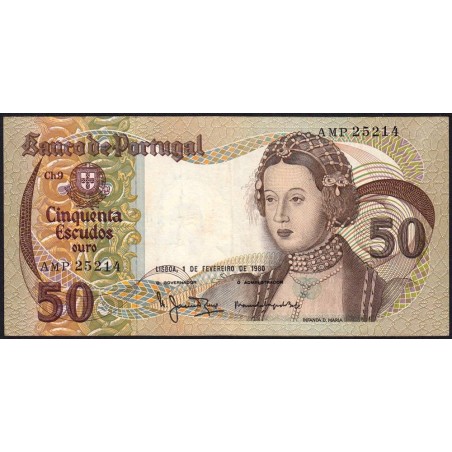Portugal - Pick 174b_8 - 50 escudos - Série AMP - 01/02/1980 - Etat : TTB