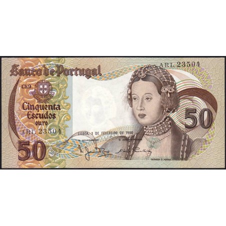 Portugal - Pick 174b_9 - 50 escudos - Série ARL - 01/02/1980 - Etat : NEUF