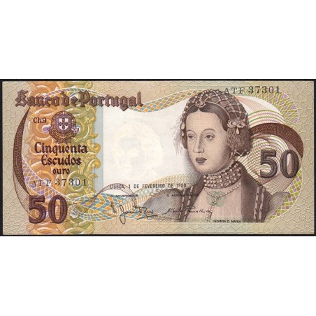 Portugal - Pick 174b_9 - 50 escudos - Série ATF - 01/02/1980 - Etat : NEUF