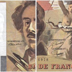 F 69-01e - 1978 - 100 francs - Delacroix - Série P.8 - Etat : TB+