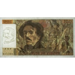 F 69-01e - 1978 - 100 francs - Delacroix - Série Z.8 - Etat : TTB