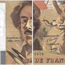 F 69-01f - 1978 - 100 francs - Delacroix - Série Q.8 - Etat : TB+