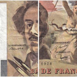 F 69-01f - 1978 - 100 francs - Delacroix - Série Z.8 - Etat : TB-