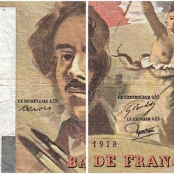F 69-01g - 1978 - 100 francs - Delacroix - Série N.9 - Etat : TB-