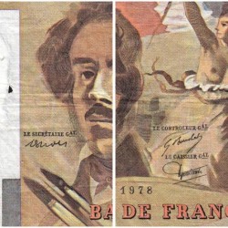 F 69-01h - 1978 - 100 francs - Delacroix - Série L.9 - Etat : TB