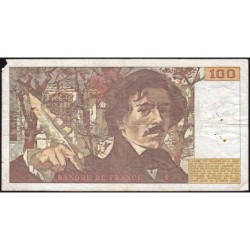 F 69-02a - 1979 - 100 francs - Delacroix - Série A.10 - Etat : B