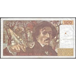 F 69-02a - 1979 - 100 francs - Delacroix - Série G.10 - Etat : TB