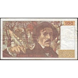 F 69-02a - 1979 - 100 francs - Delacroix - Série K.10 - Etat : TB-