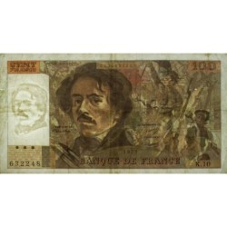 F 69-02a - 1979 - 100 francs - Delacroix - Série K.10 - Etat : TB-