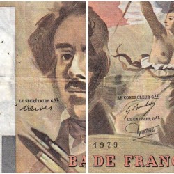F 69-02b - 1979 - 100 francs - Delacroix - Série O.10 - Etat : TB