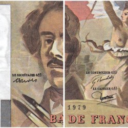 F 69-02b - 1979 - 100 francs - Delacroix - Série Q.10 - Etat : TTB