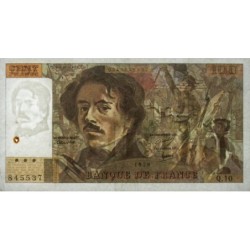 F 69-02b - 1979 - 100 francs - Delacroix - Série Q.10 - Etat : TTB