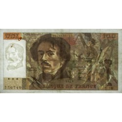 F 69-02b - 1979 - 100 francs - Delacroix - Série Y.10 - Etat : TB+