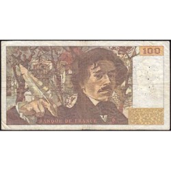 F 69-02c - 1979 - 100 francs - Delacroix - Série C.12 - Etat : TB-