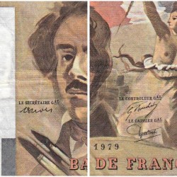F 69-02c - 1979 - 100 francs - Delacroix - Série C.14 - Etat : TB