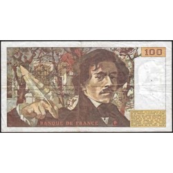 F 69-02c - 1979 - 100 francs - Delacroix - Série L.15 - Etat : TB