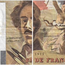 F 69-02c - 1979 - 100 francs - Delacroix - Série L.15 - Etat : TB