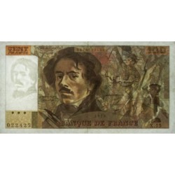 F 69-02c - 1979 - 100 francs - Delacroix - Série X.15 - Etat : TTB