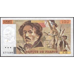 F 69-02c - 1979 - 100 francs - Delacroix - Série T.16 - Etat : TB+