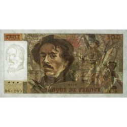 F 69-02c - 1979 - 100 francs - Delacroix - Série U.16 - Etat : TTB
