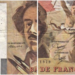 F 69-03 - 1979 - 100 francs - Delacroix - Série H.19 - Etat : TB-