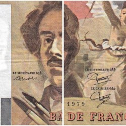 F 69-03 - 1979 - 100 francs - Delacroix - Série Y.19 - Etat : TB