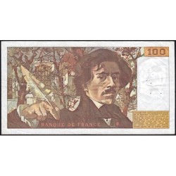 F 69-03 - 1979 - 100 francs - Delacroix - Série W.20 (remplacement) - Etat : TB+