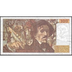 F 69-04a - 1980 - 100 francs - Delacroix - Série G.24 - Etat : TB