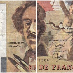 F 69-04a - 1980 - 100 francs - Delacroix - Série O.28 - Etat : TB-