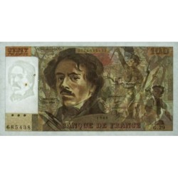 F 69-04a - 1980 - 100 francs - Delacroix - Série G.29 - Etat : TTB+