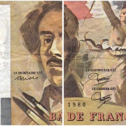 F 69-04a - 1980 - 100 francs - Delacroix - Série K.29 - Etat : TB-