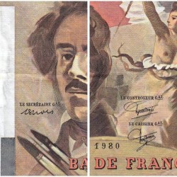 F 69-04a - 1980 - 100 francs - Delacroix - Série D.32 - Etat : TB+