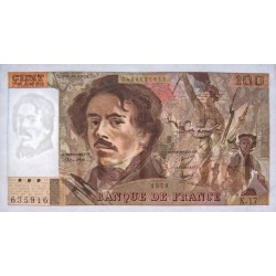 F 69-02c - 1979 - 100 francs - Delacroix - Série K.17 - Etat : TTB