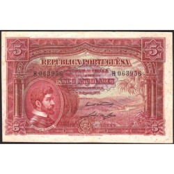 Angola - Pick 66 - 5 angolares - Série H - 14/08/1926 - Etat : TTB