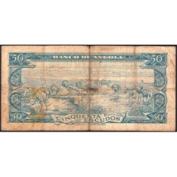 Angola - Pick 93 - 50 escudos - Série 6 SW - 10/06/1962 - Etat : B+