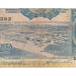 Angola - Pick 93 - 50 escudos - Série 11 MO - 10/06/1962 - Etat : B
