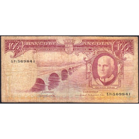 Angola - Pick 94 - 100 escudos - Série 5 Fi - 10/06/1962 - Etat : B+