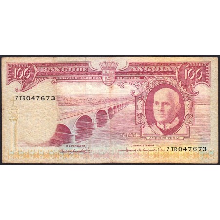 Angola - Pick 94 - 100 escudos - Série 7 TR - 10/06/1962 - Etat : TB-