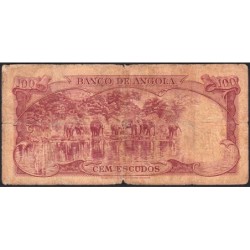Angola - Pick 94 - 100 escudos - Série 8 UR - 10/06/1962 - Etat : B-